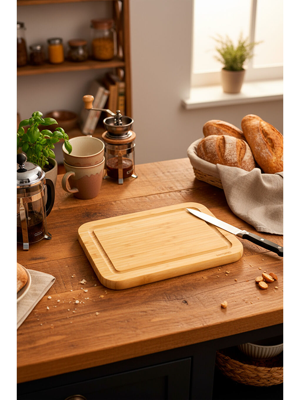 Kahverengi Bamilo Kesme Tahtası Küçük-3