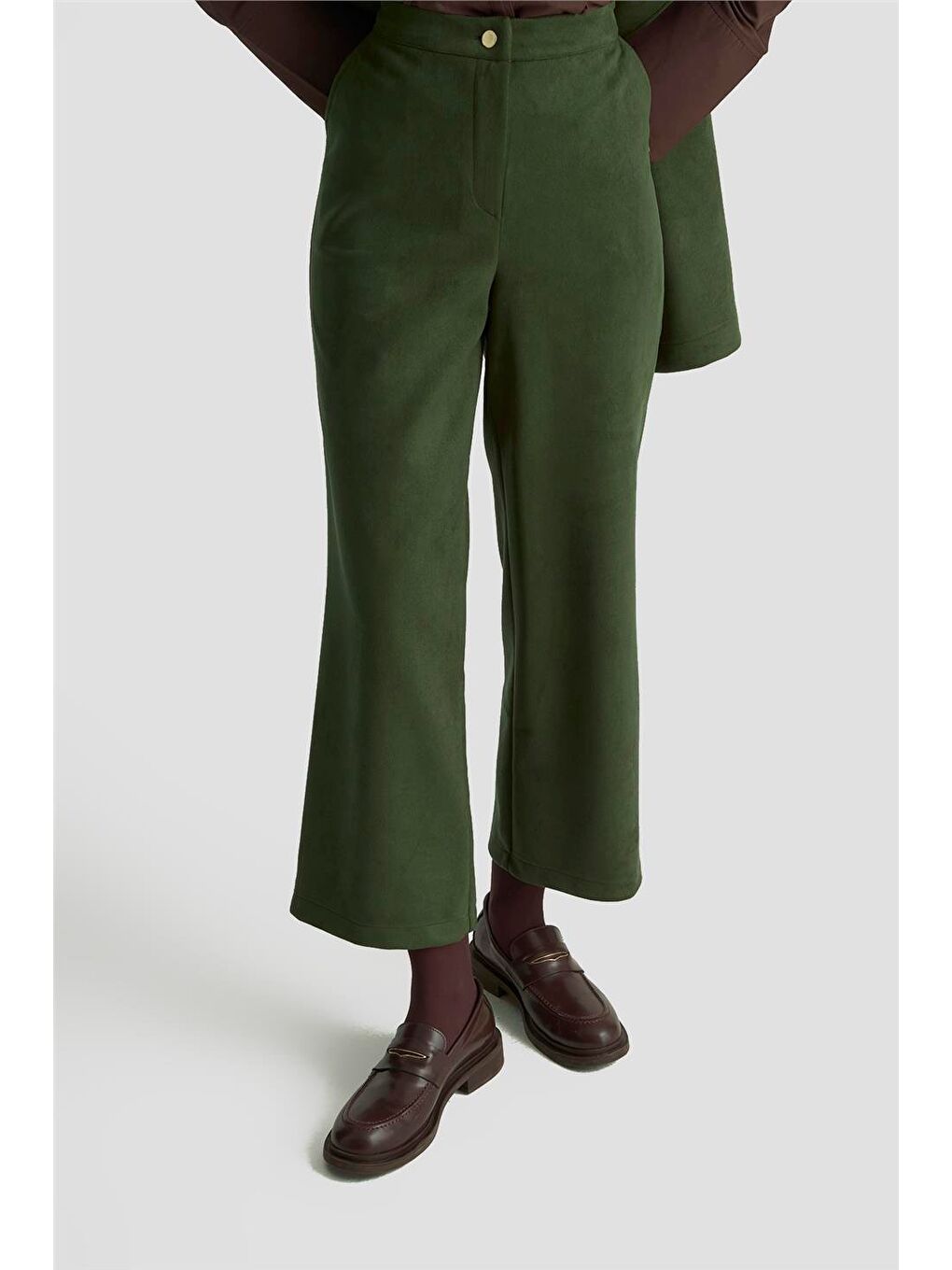 Yelekli Süet Takım 25Kd1506 Haki-3