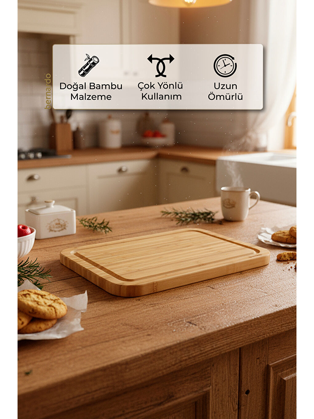 Kahverengi Bamilo Kesme Tahtası Küçük-4