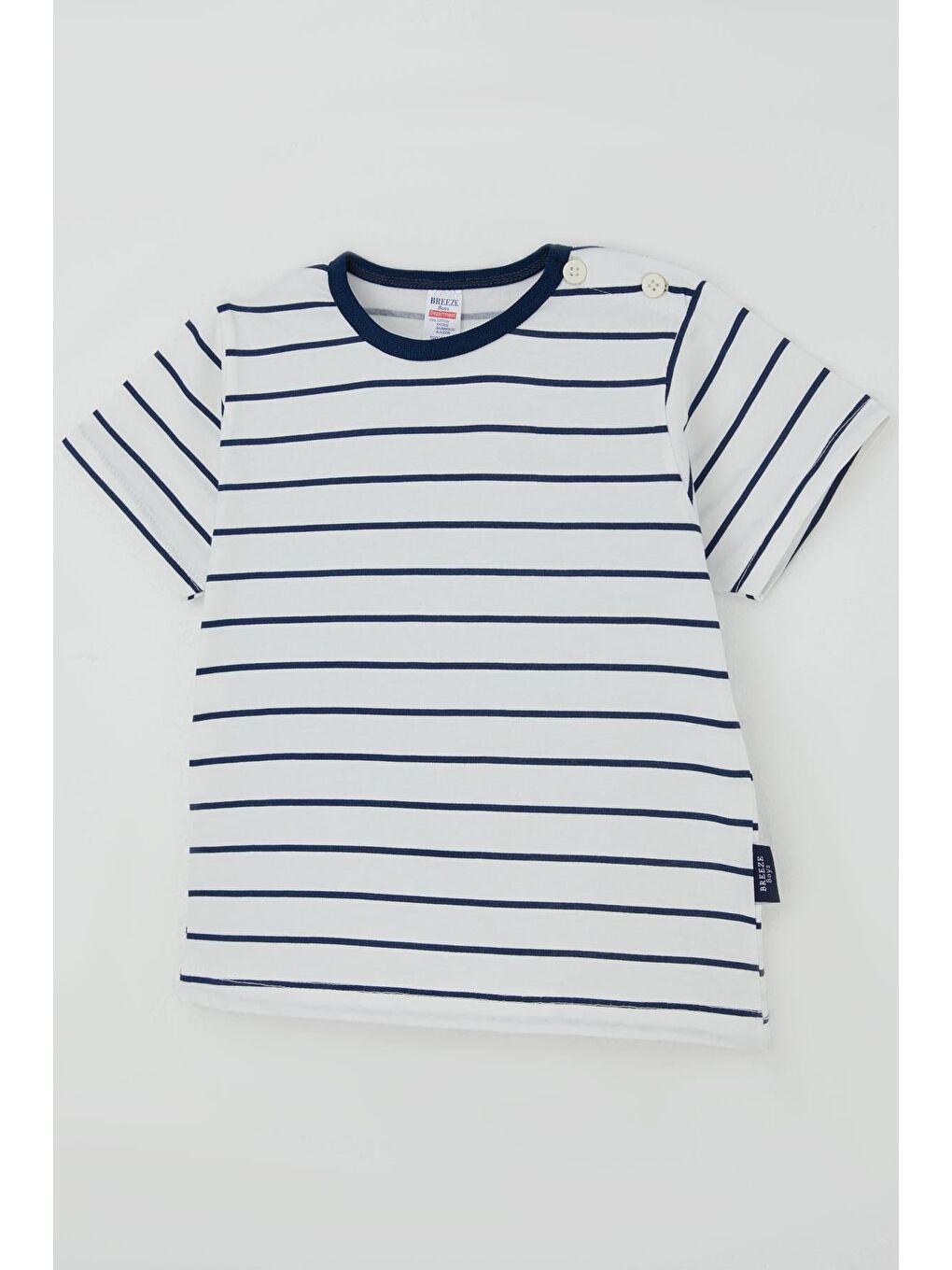 Erkek Çocuk Tişört Patlı Çizgili Beyaz (1-3 Yaş)-2