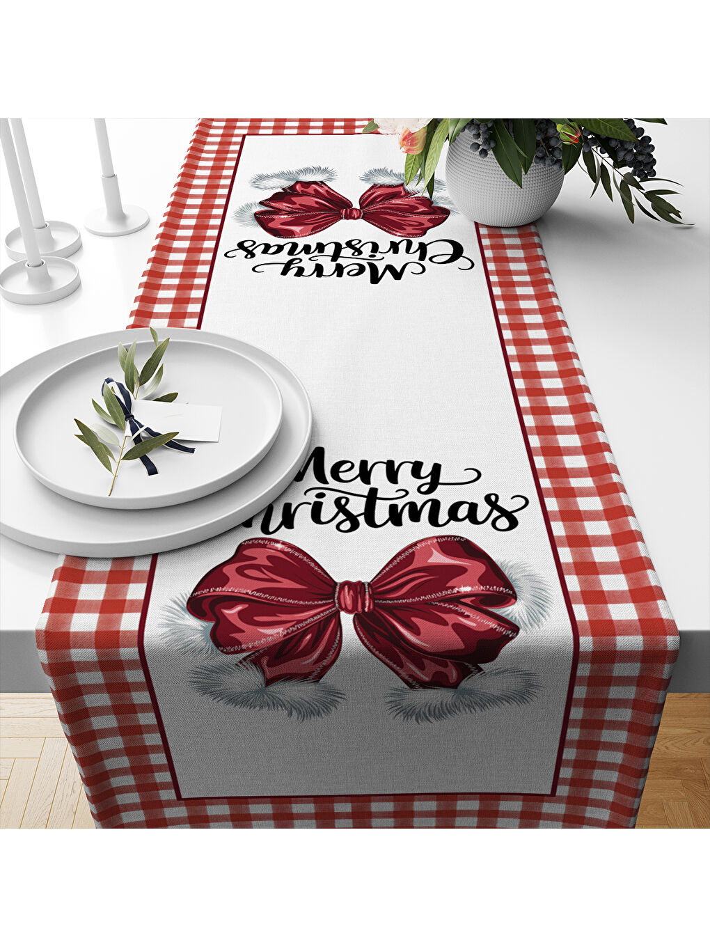 Karışık Yılbaşı Desenli Runner Modeli-1