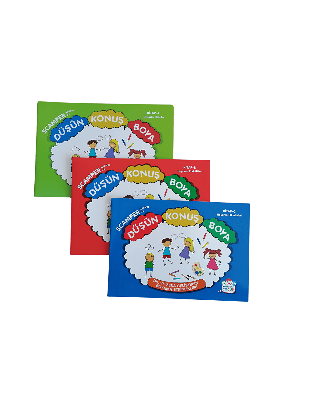 Konuşan Çocuk Scamper Metoduyla Düşün, Konuş, Boya (3'lü Set)