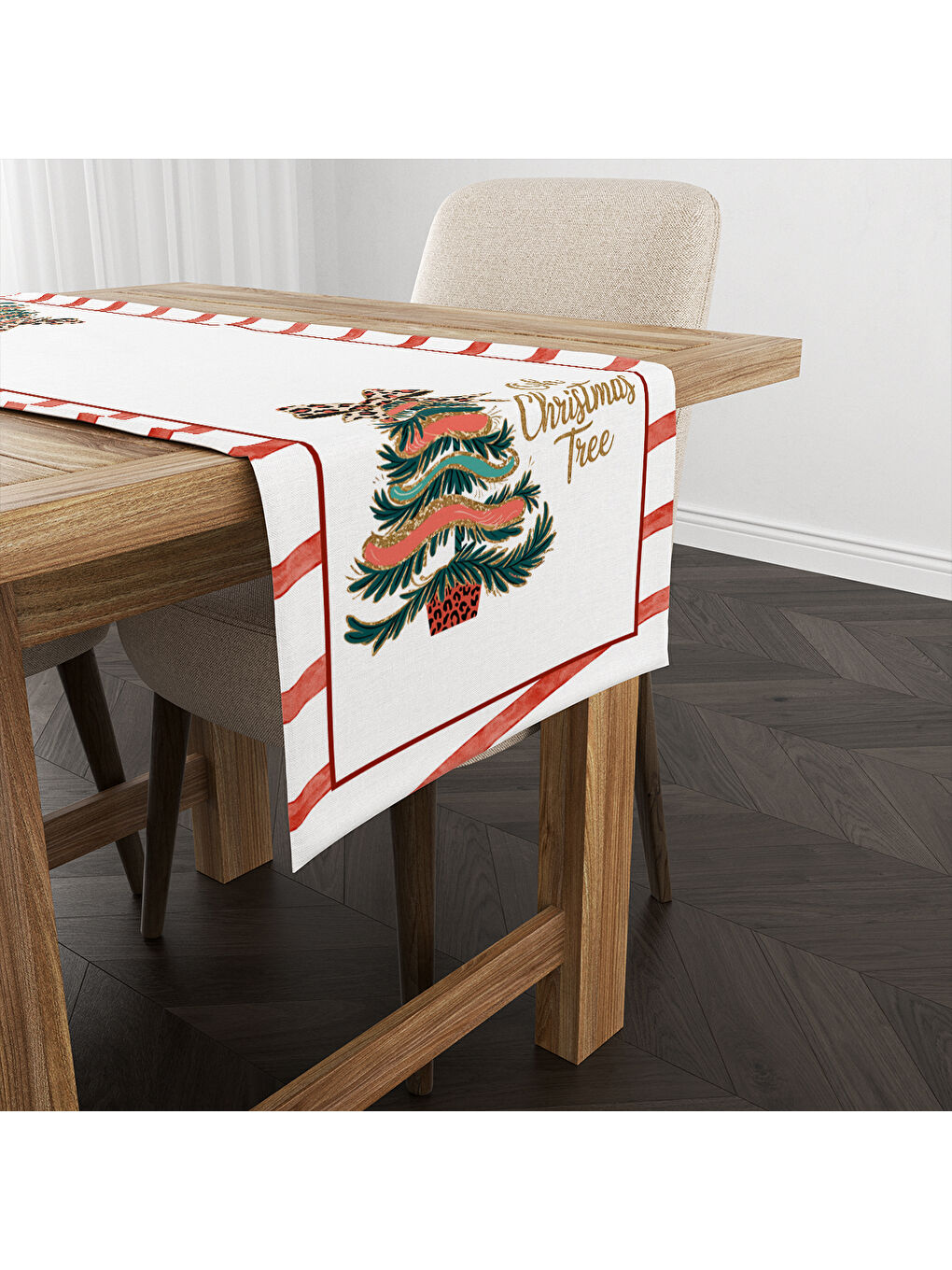 Karışık Yılbaşı Desenli Runner Modeli-1