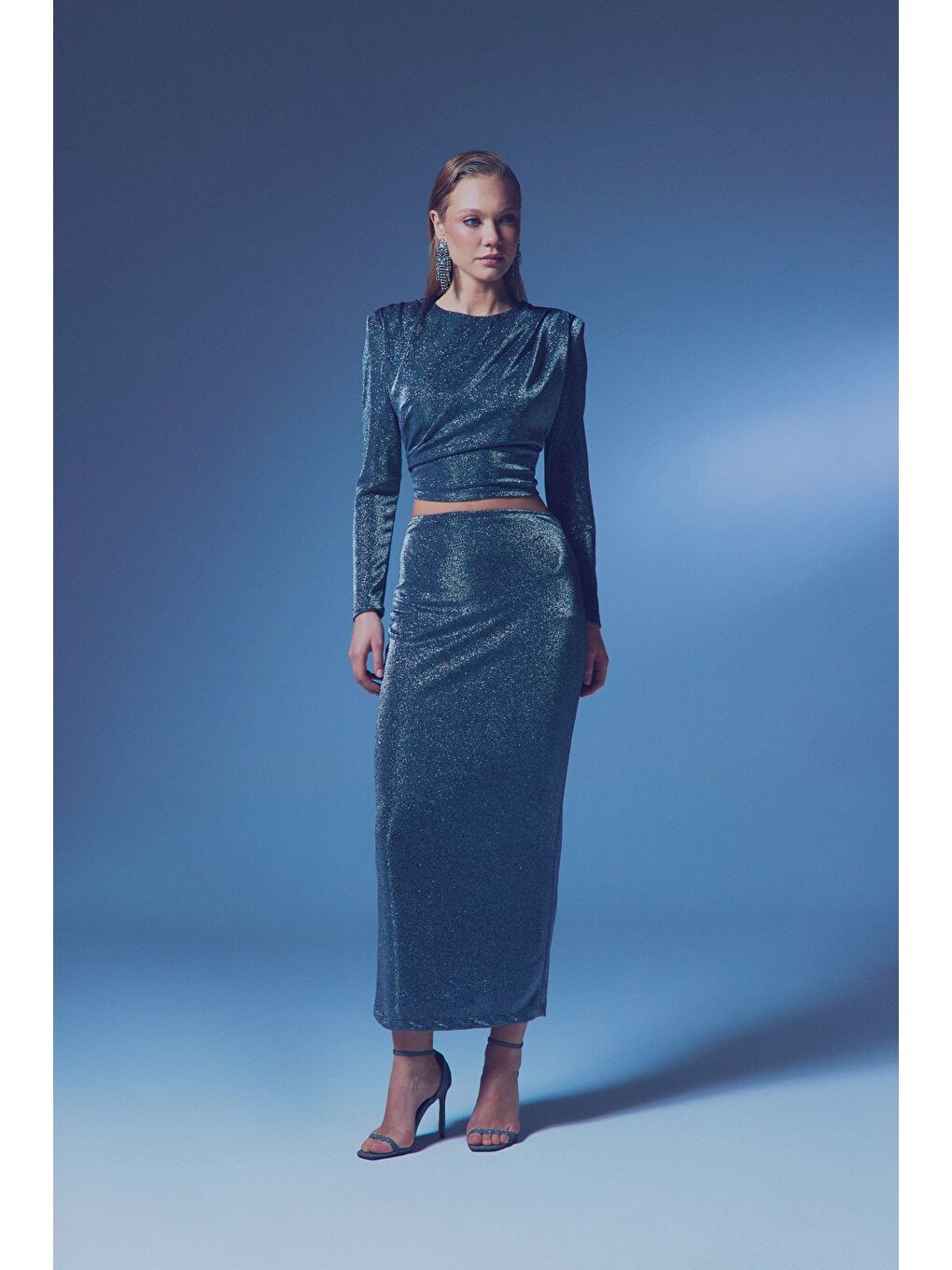 Simli Midi Etek - Antrasit