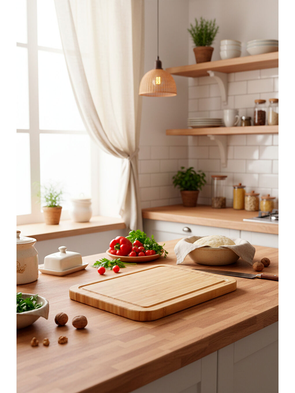 Kahverengi Bamilo Kesme Tahtası Orta-3