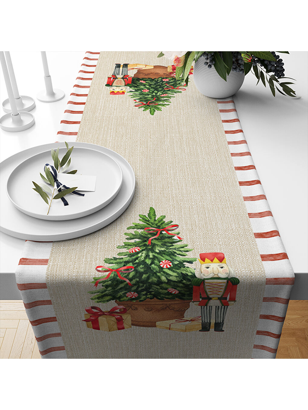 Karışık Yılbaşı Desenli Runner Modeli-1