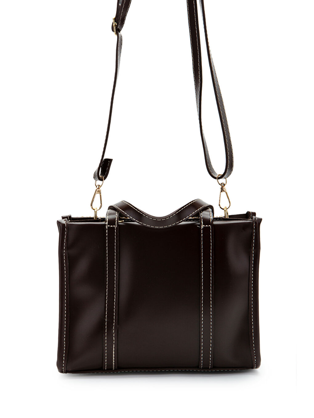 Kemer Detaylı Hasır Kadın Çapraz Çanta Dimitri Kahverengi- Vizon-4