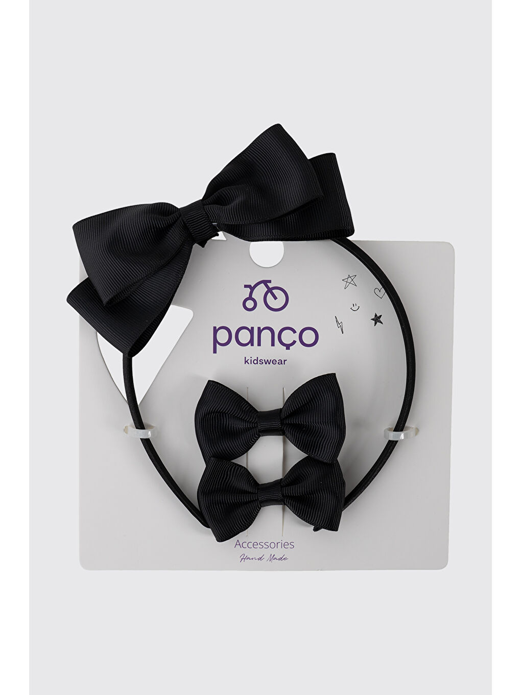 Siyah Kız Bebek Taç Toka Seti-2