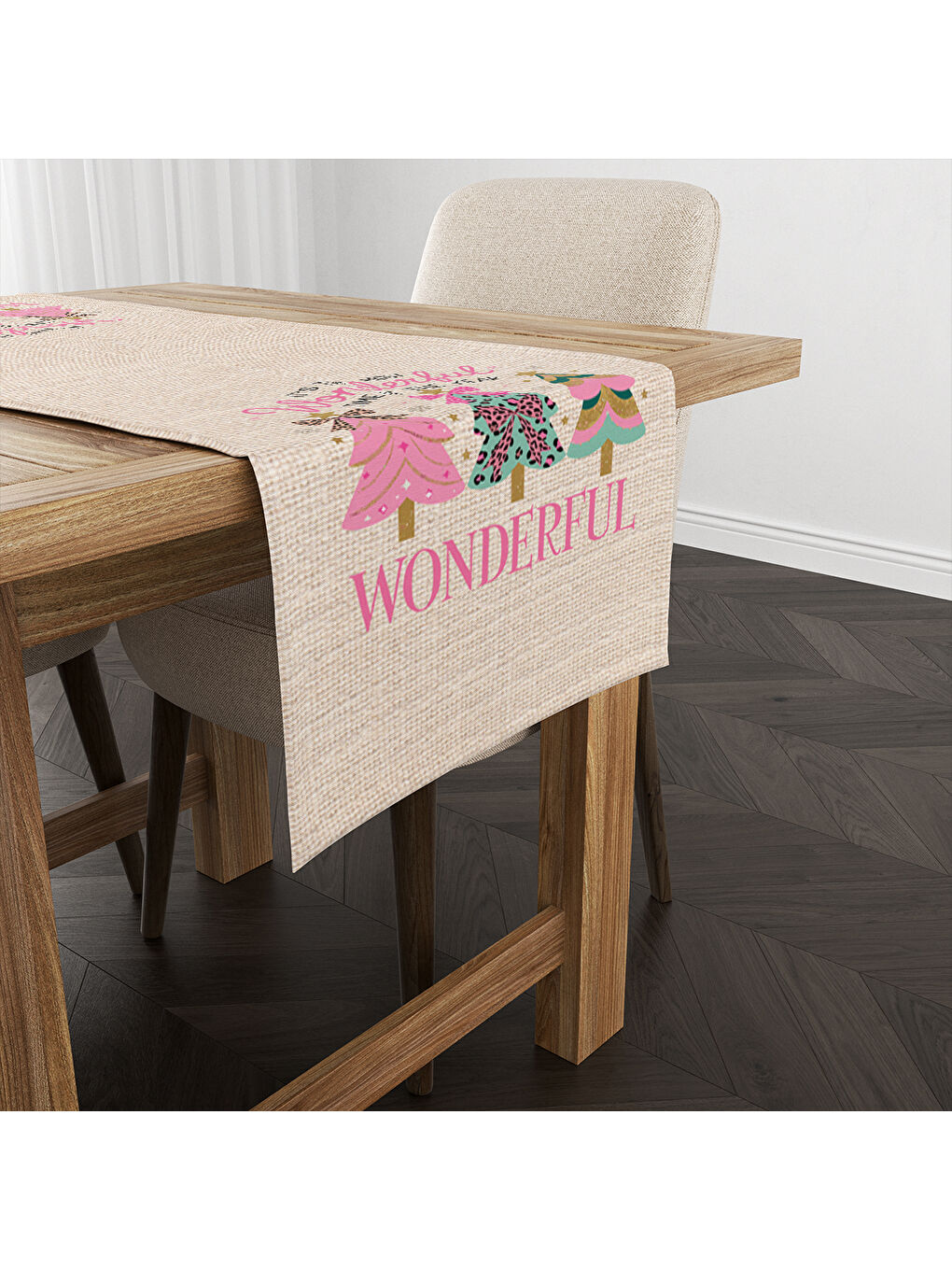 Karışık Yılbaşı Desenli Runner Modeli