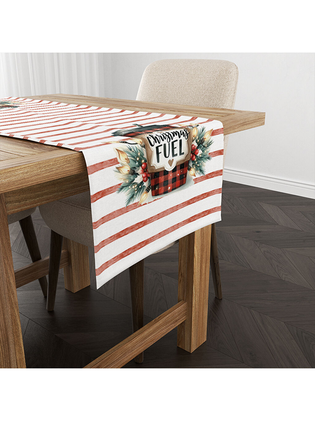 Karışık Yılbaşı Desenli Runner Modeli