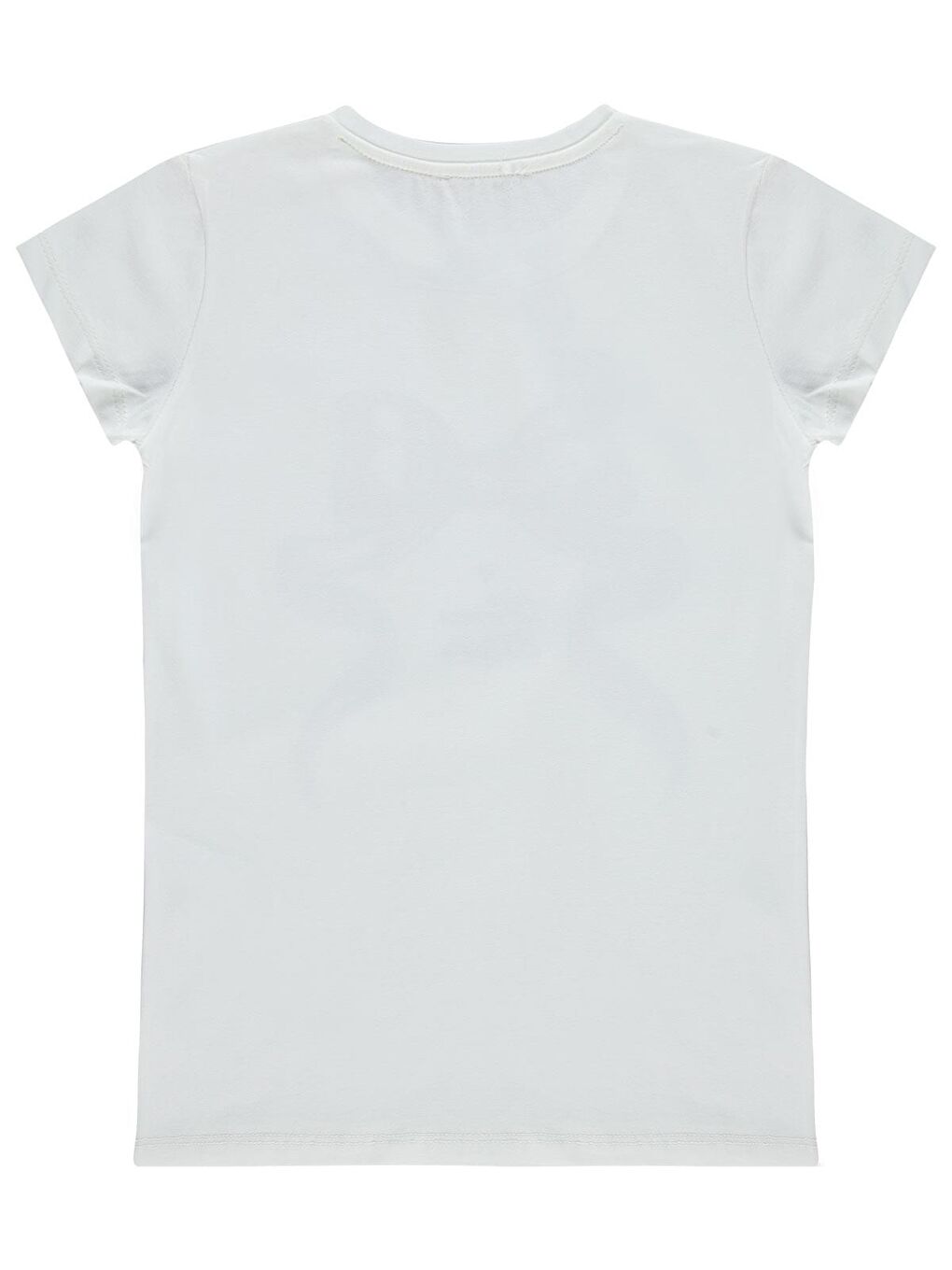 Girls Fiyonk Baskılı 10-13 Yaş Tişört - Kırık Beyaz-1