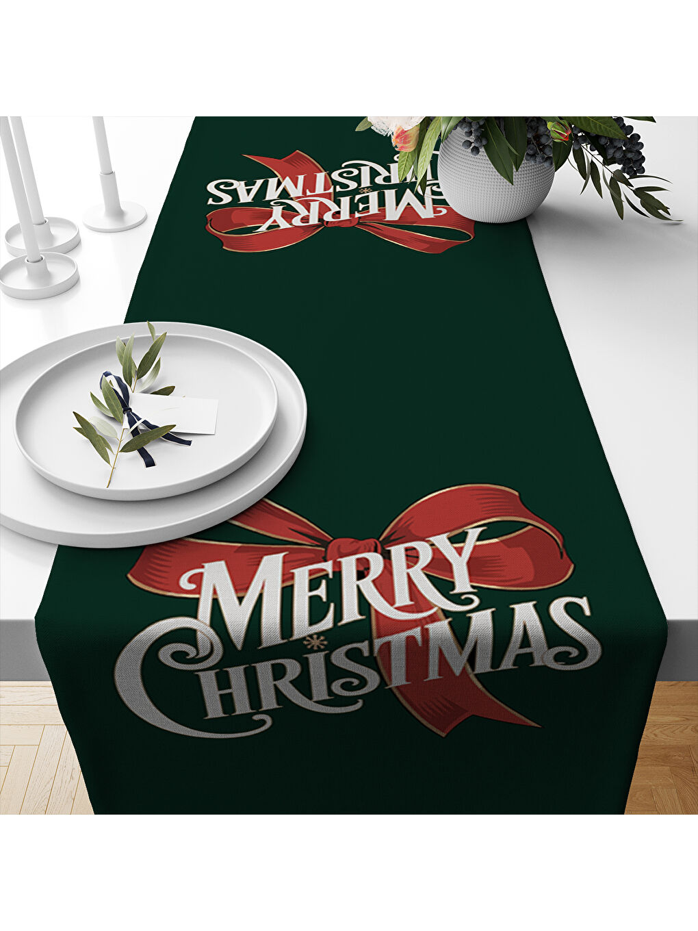 Karışık Yılbaşı Desenli Runner Modeli-1