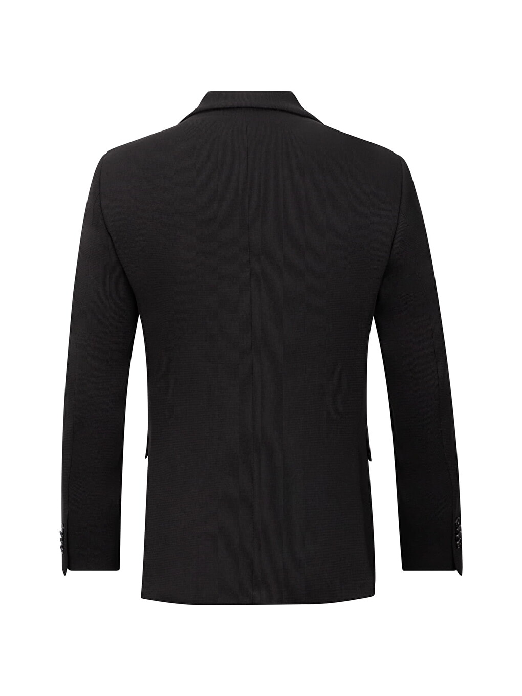 Siyah Comfort Fit Sivri Yaka Klasik Ceket-1