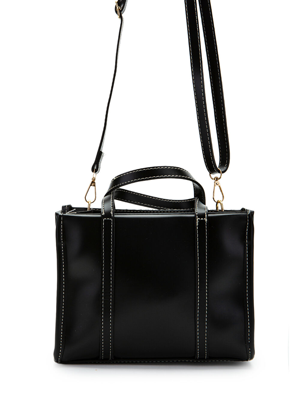 Kemer Detaylı Hasır Kadın Çapraz Çanta Dimitri Siyah-4