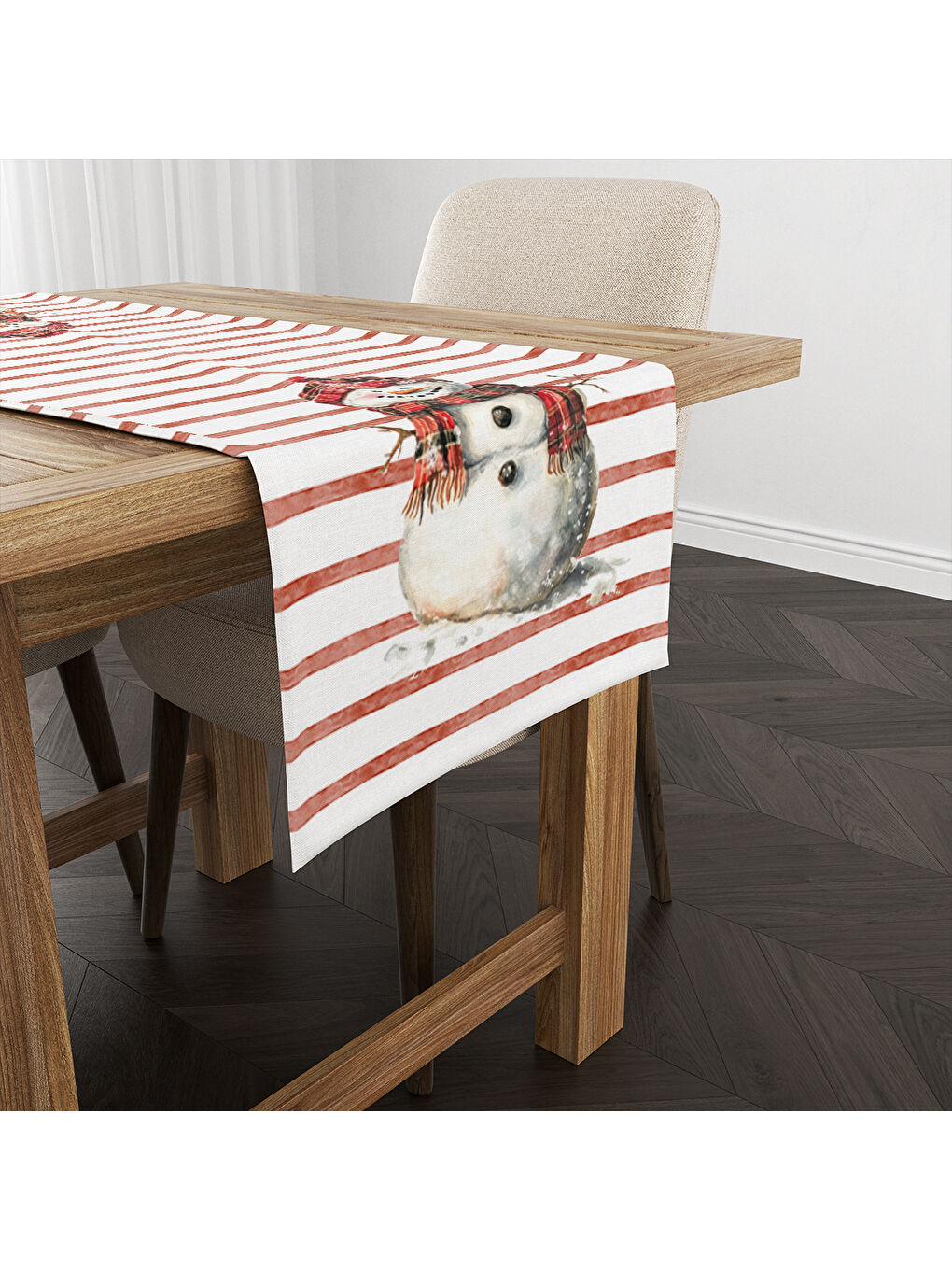 Karışık Yılbaşı Desenli Runner Modeli