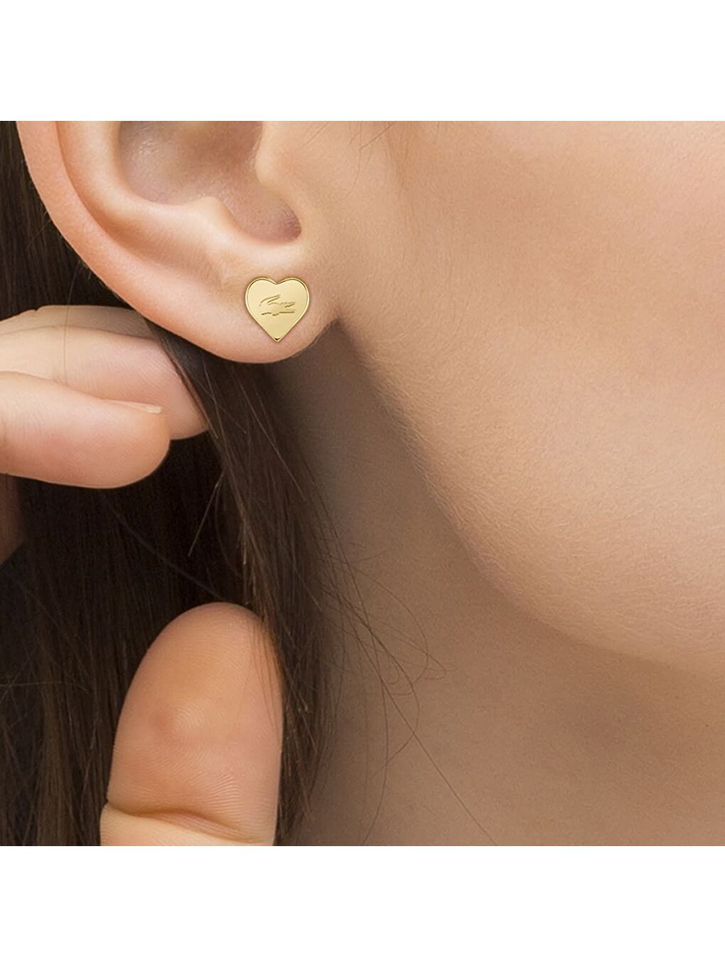 Sarı LACJ2040401 Kalpli Kadın Küpe-3