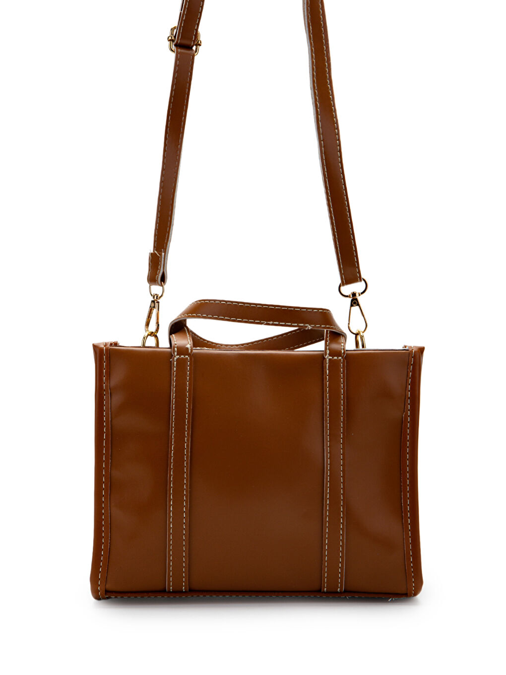 Kahverengi Kemer Detaylı Hasır Kadın Çapraz Çanta Dimitri Taba- Vizon-4