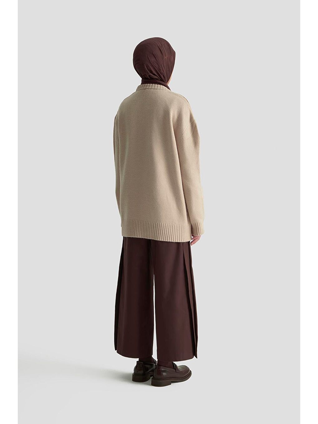 İşleme Detaylı Kazak 25Kd6003 Bej-4