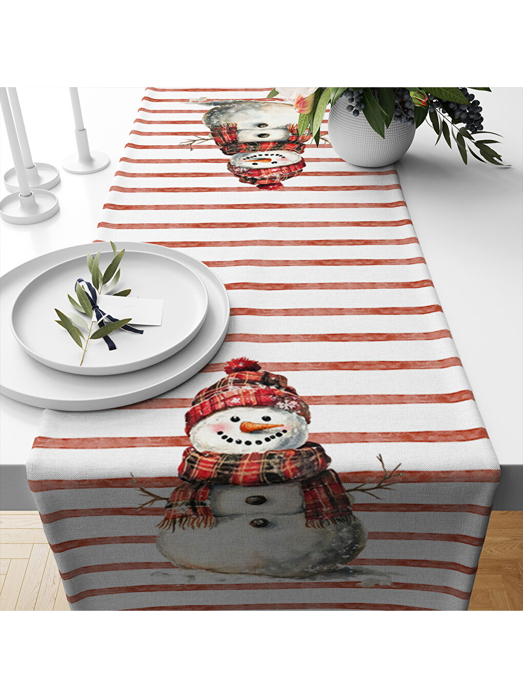 Karışık Yılbaşı Desenli Runner Modeli-1