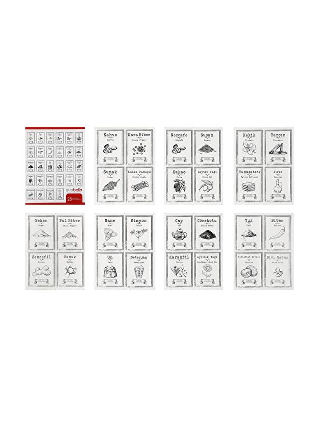 Beyaz 28'li Kavanoz Etiketi-5