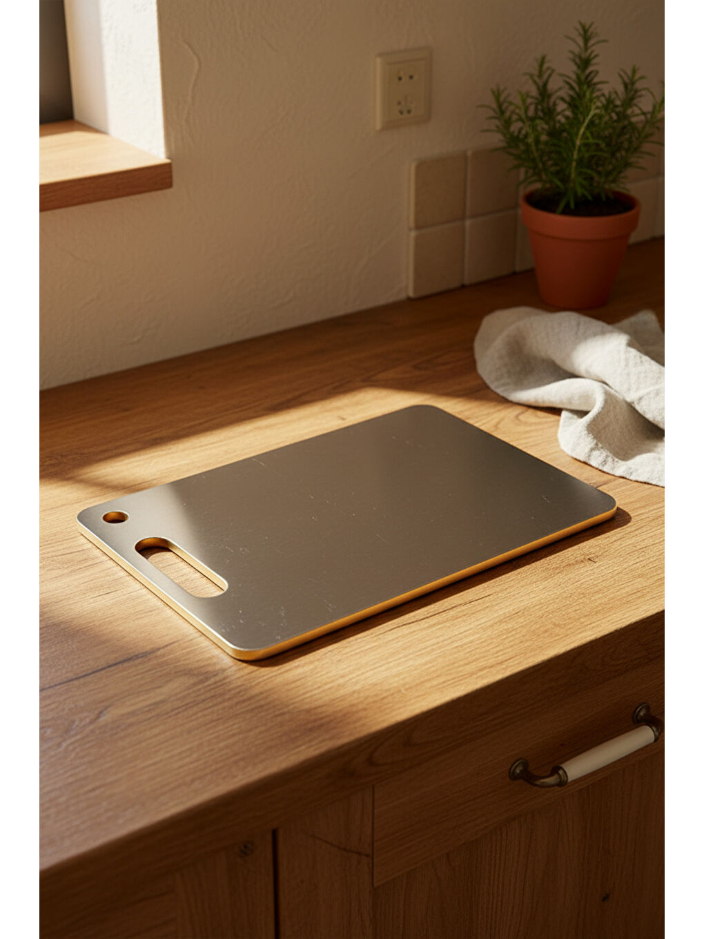 Kahverengi Stalura Çift Taraflı Kesme Tahtası Büyük-3