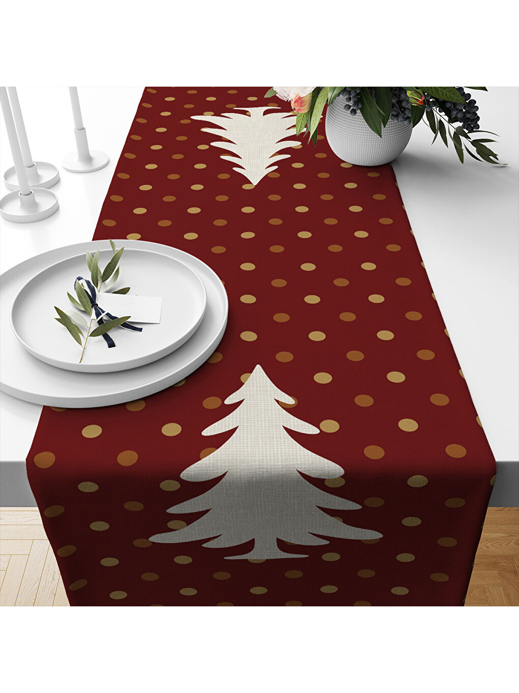 Karışık Yılbaşı Desenli Runner Modeli-1