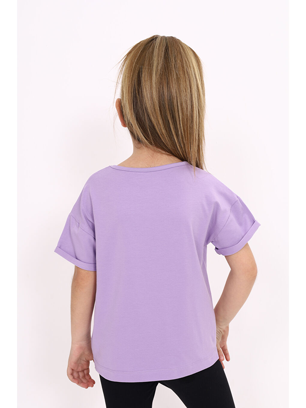 Lila Kız Çocuk Tişört-2