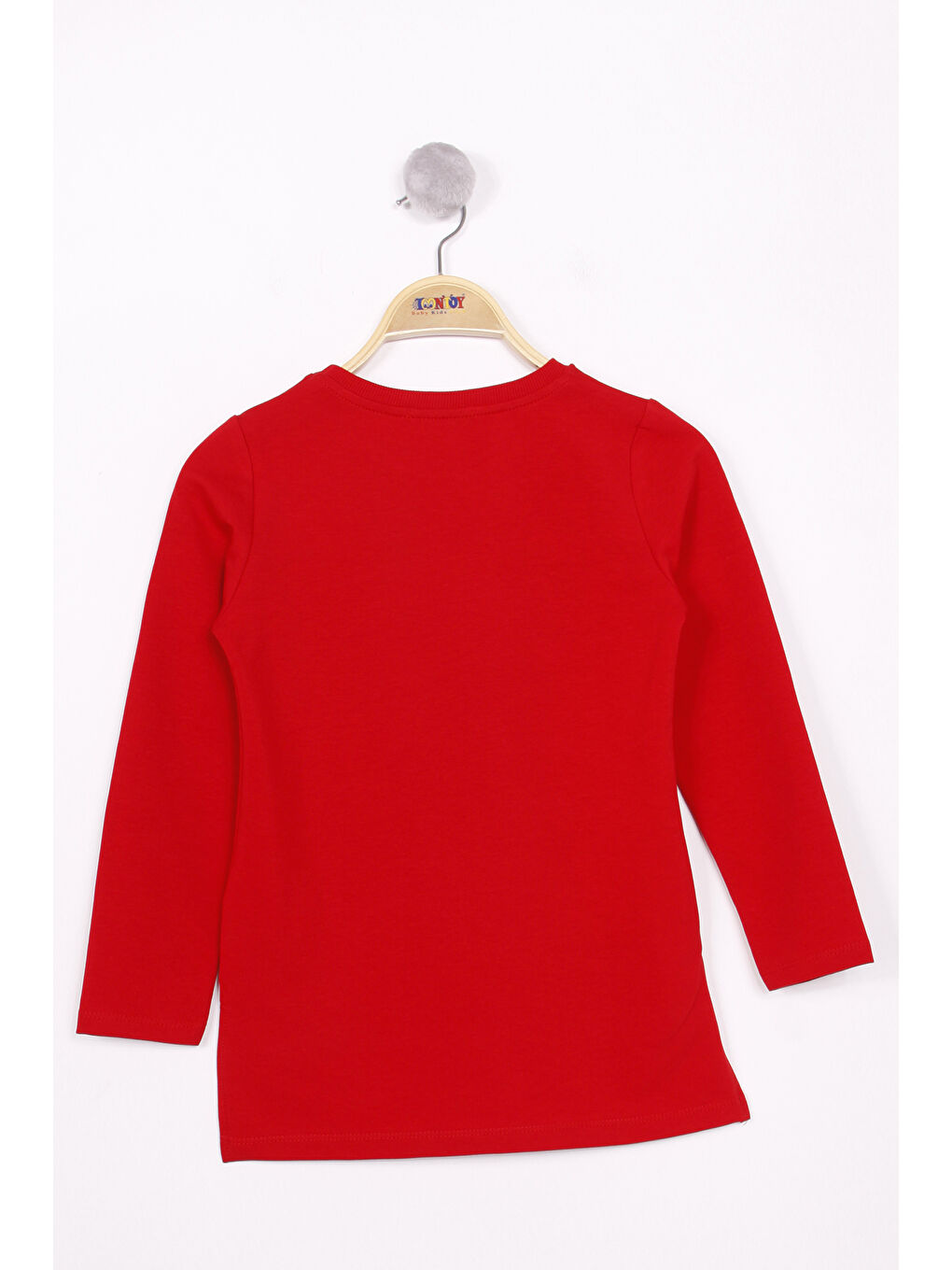 Kırmızı Kız Çocuk Gözlüklü Kız Baskılı Sweatshirt-3