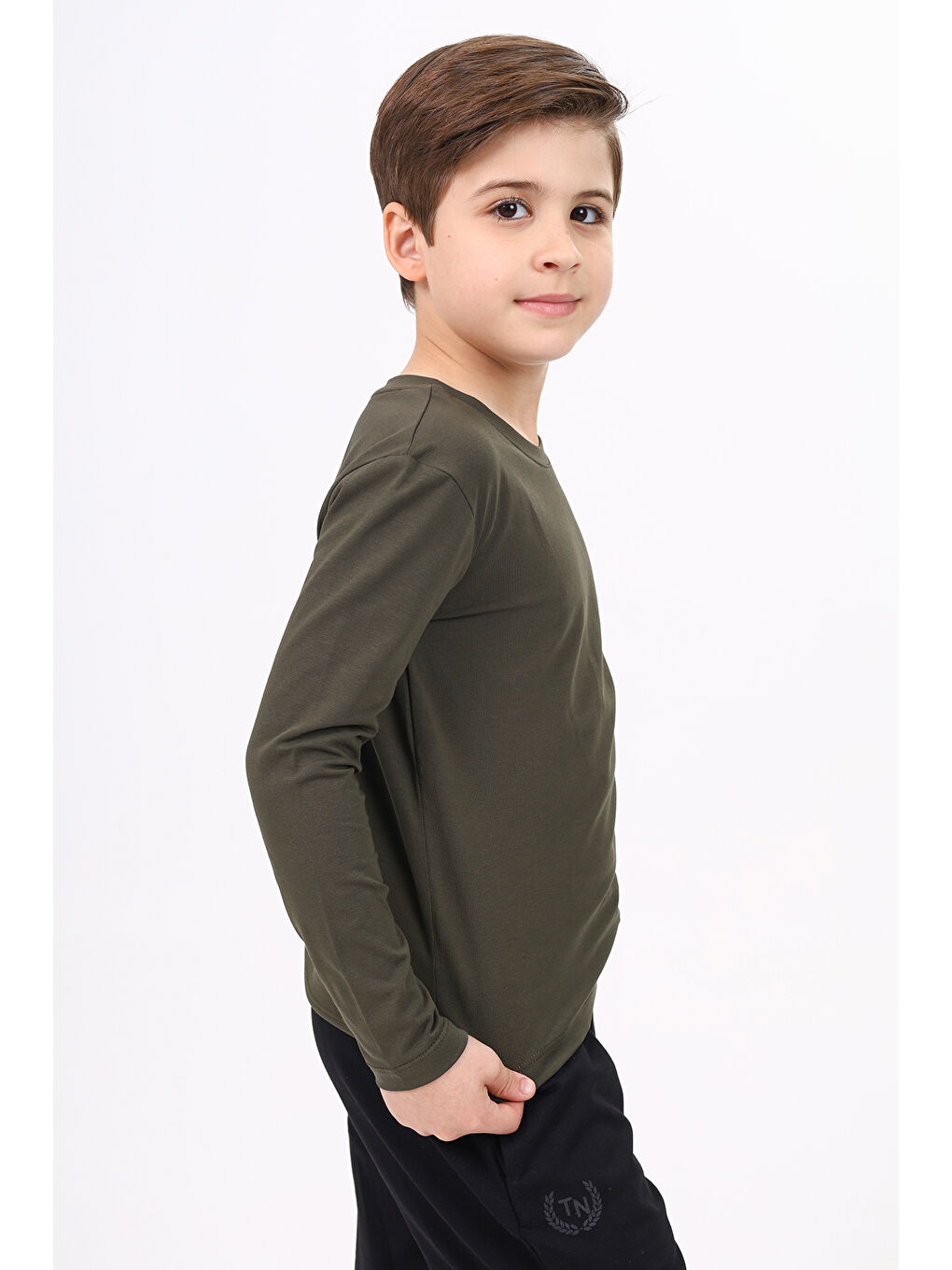 Haki Erkek Çocuk Baskılı Tişört-2