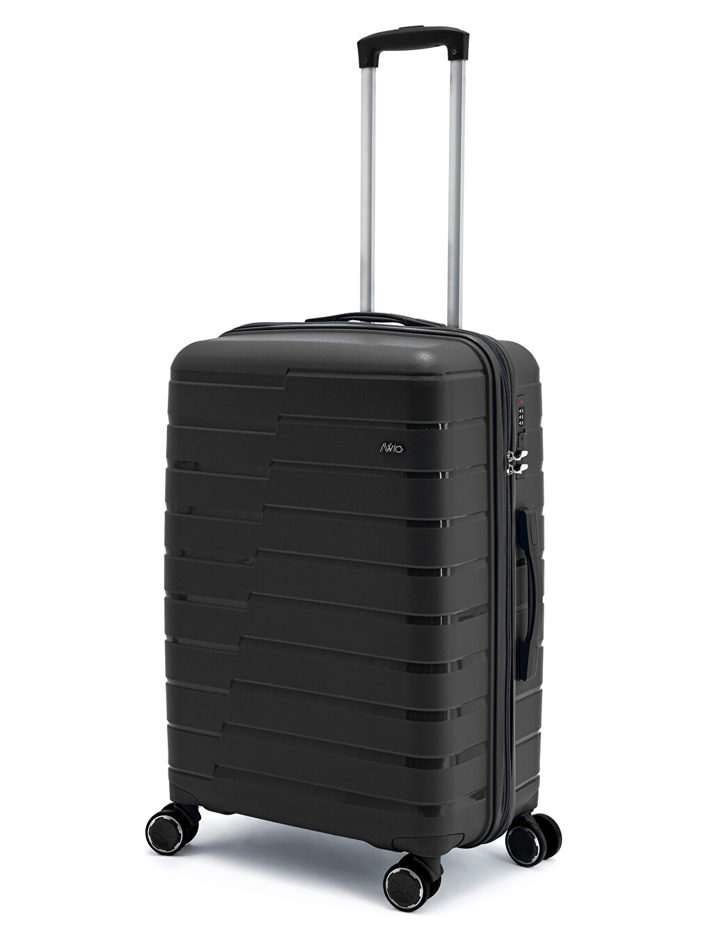 Siyah İthal Pp Titan Orta Boy Valiz-1