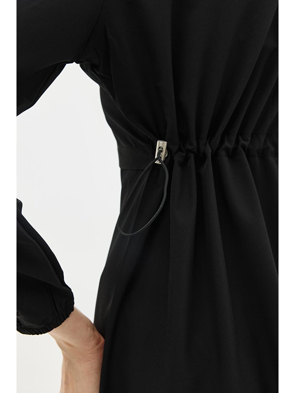 Uzun Tunikli 4'Lü Düz Tesettür Mayo 6056 Siyah-8