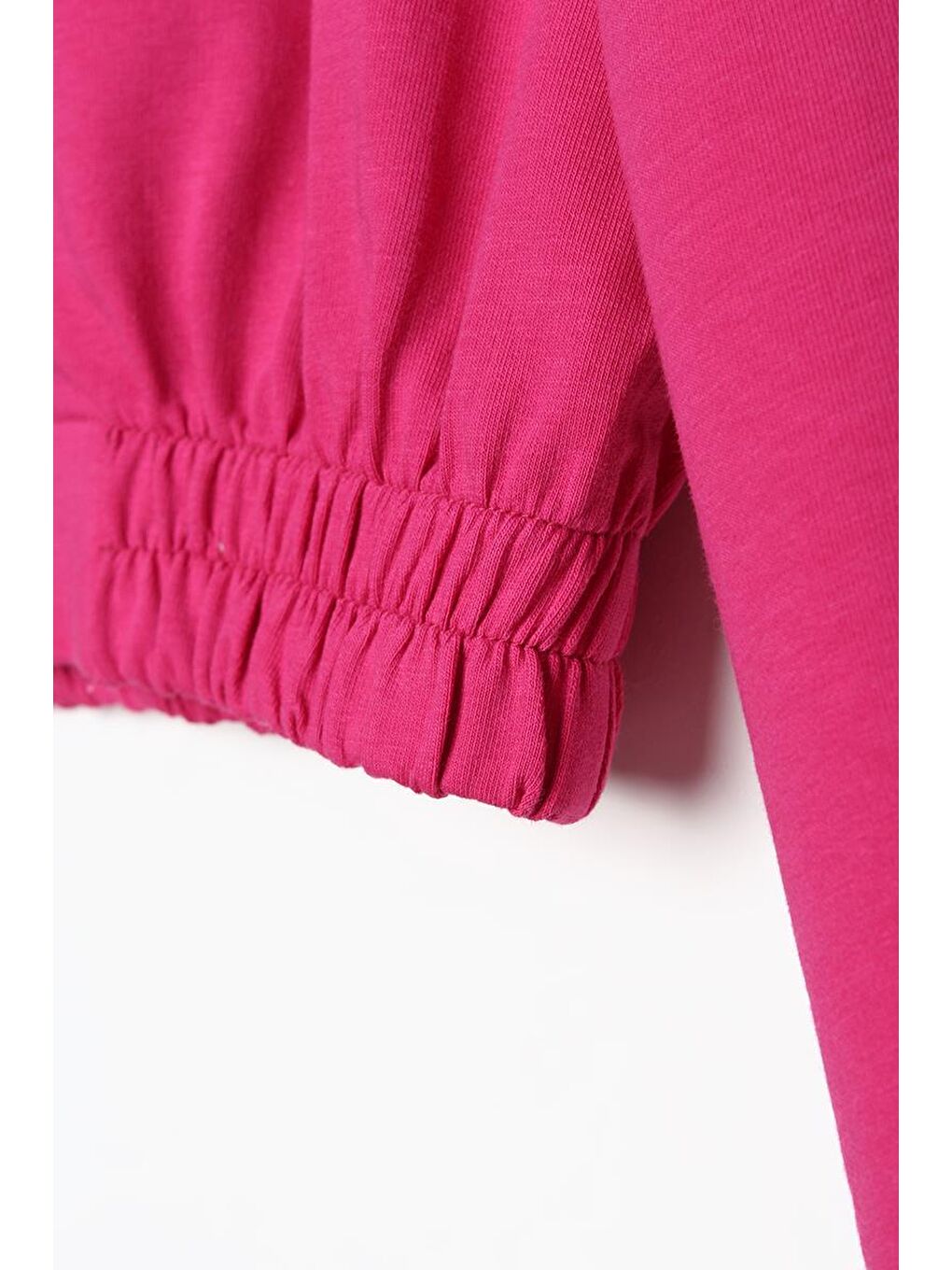 Fuşya-Fermuarlı Kısa Hırkalı Kolsuz Elbiseli Takım-8