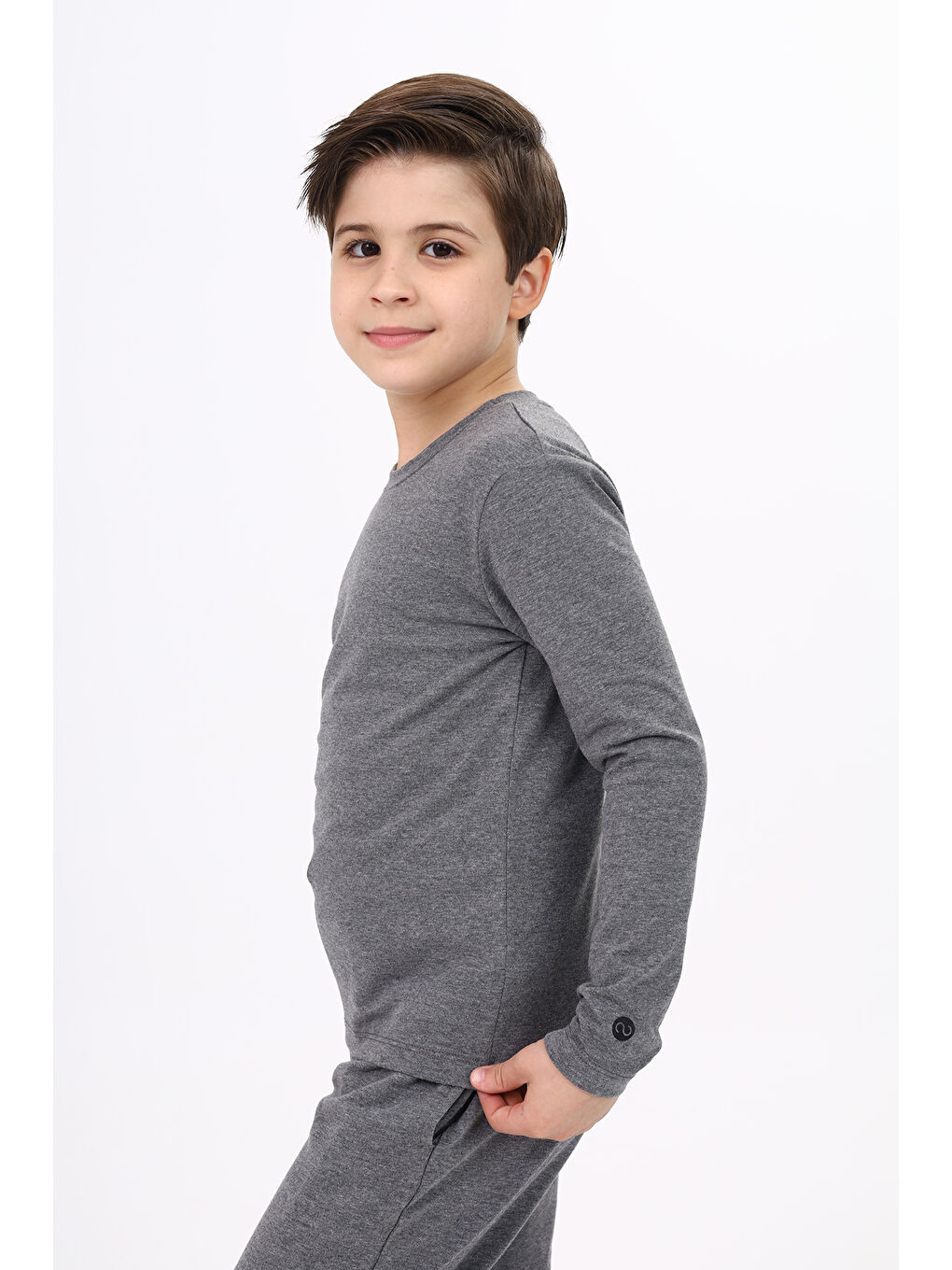 Antrasit Erkek Çocuk Baskılı Tişört-2