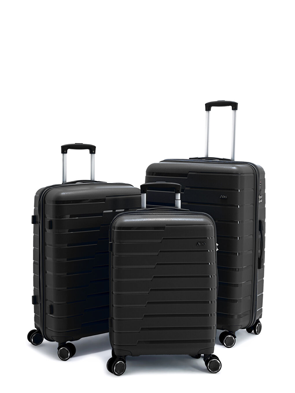 Siyah İthal Pp Titan Valiz Seti