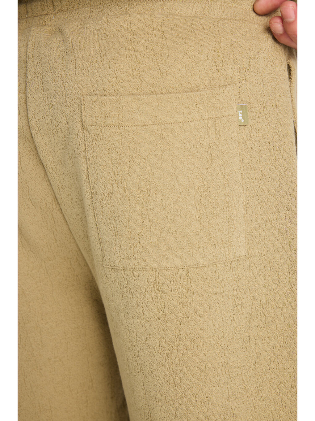 Relaxed Fit Geniş Kesim Normal Bel Pamuklu Açık Yeşil Sweatşort-4