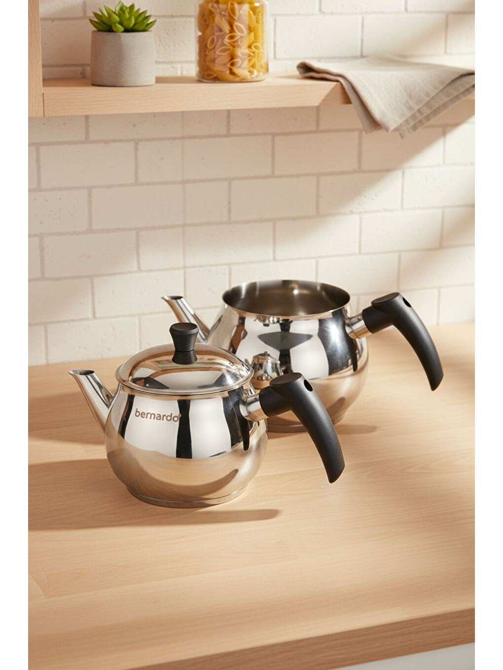 Gri Tivona Çelik Çaydanlık Takımı-4