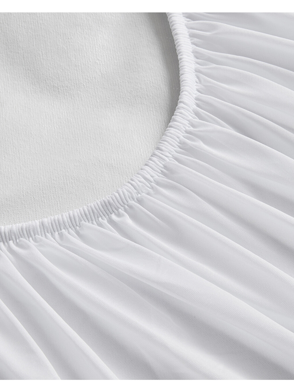 Comfort Pamuklu Sıvı Geçirmez Çift Kişilik Yatak Koruyucu Alez 160x200 + 30 Cm Beyaz-3