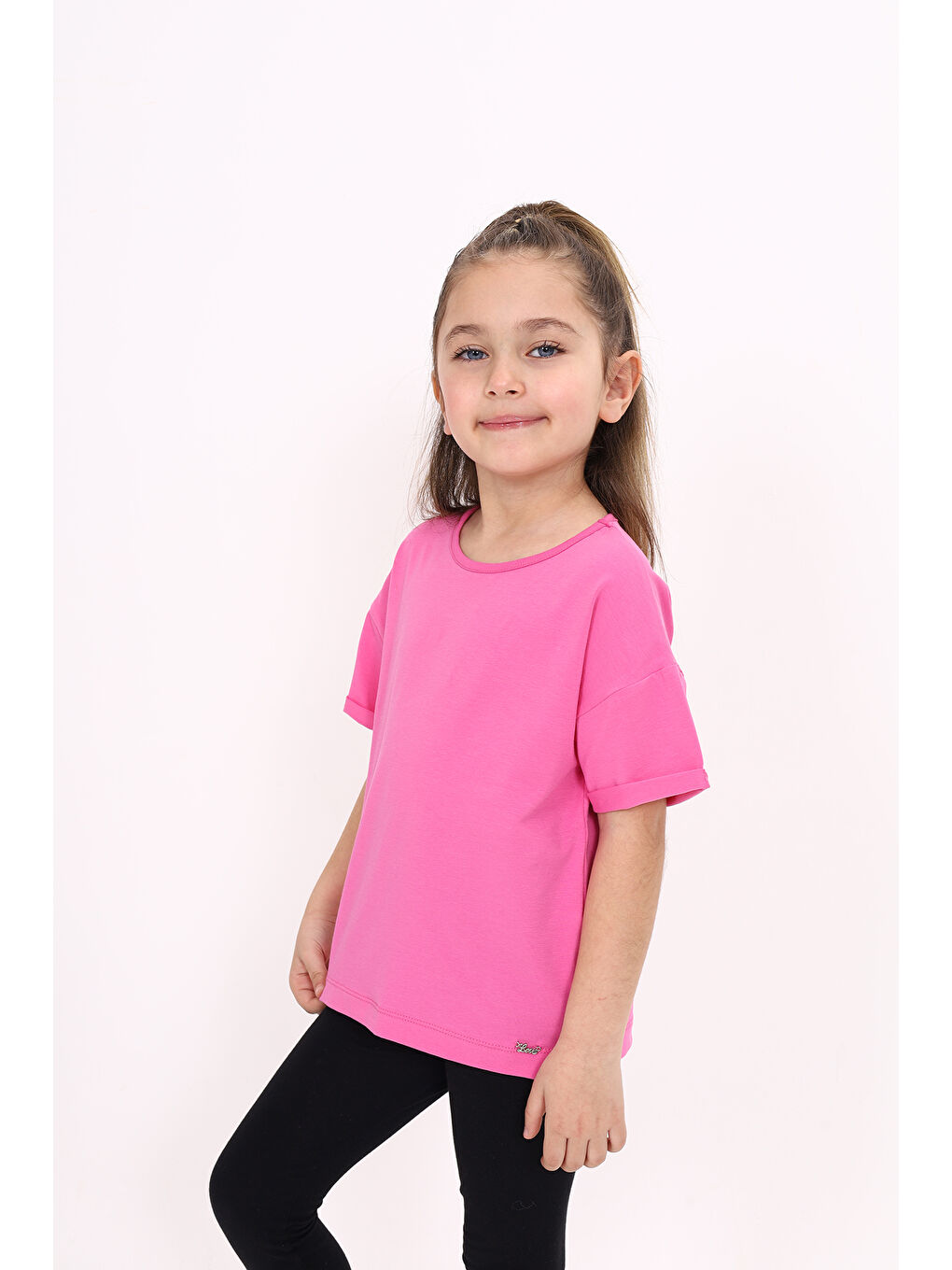 Fuşya Kız Çocuk Tişört-1