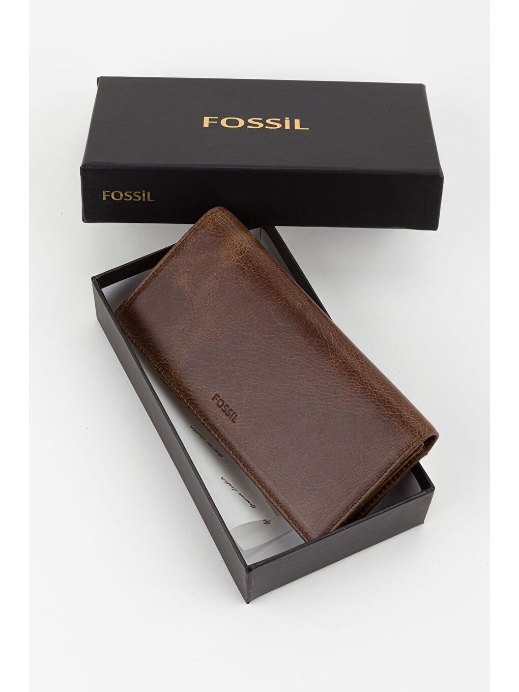 Kahverengi Kutulu Hakiki Deri Ekstra Kartlıklı Crayz Haki Unisex El Portföyü Kartlık Cüzdan-1