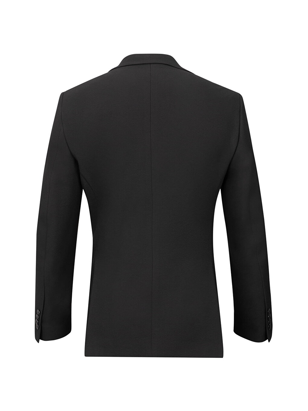 Siyah Slim Fit Mono Yaka Klasik Ceket-1