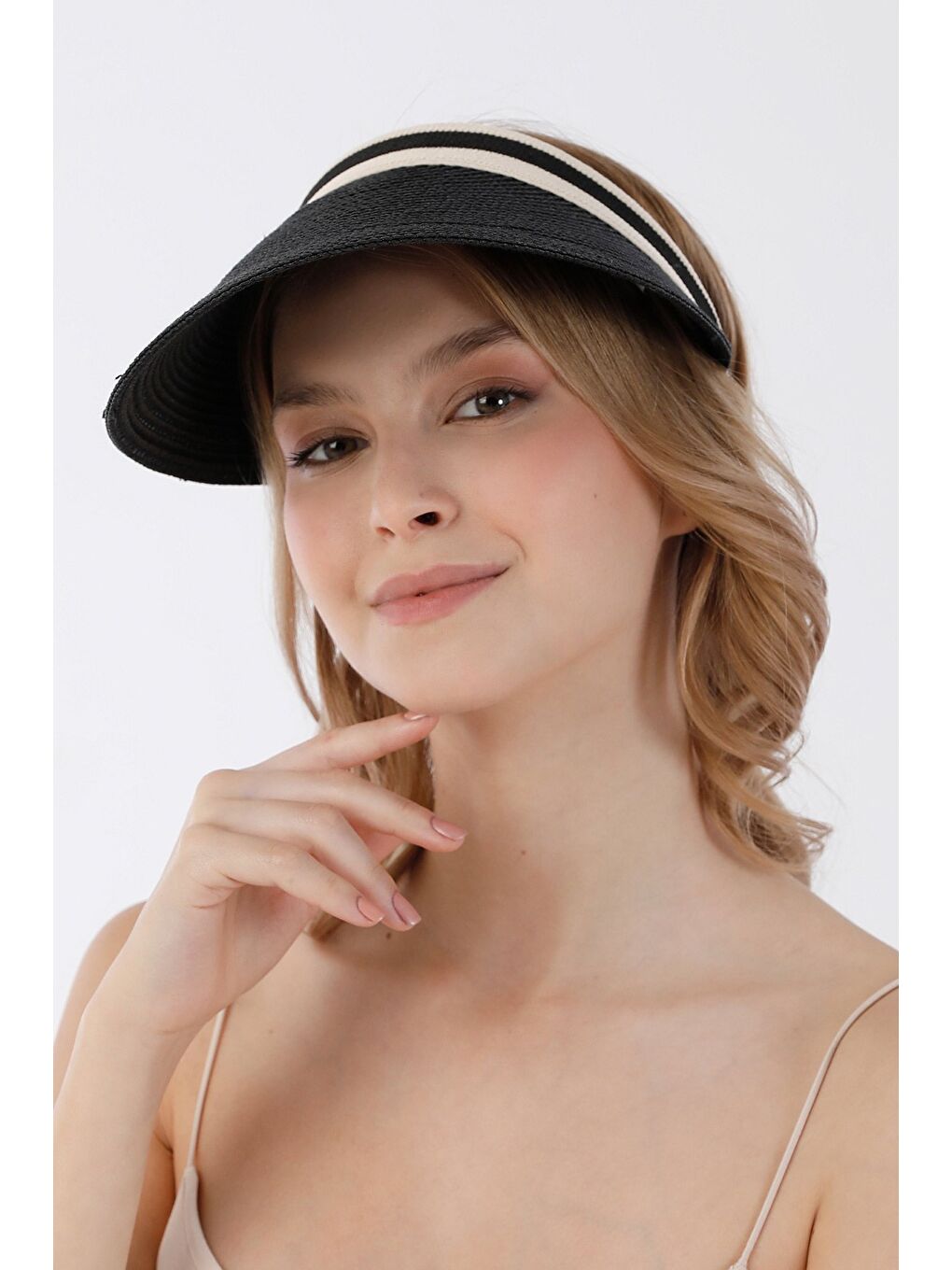 Bej Siperli Hasır Şapka