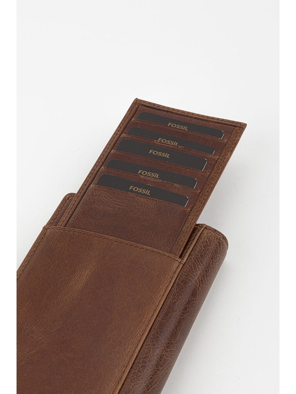 Kahverengi Kutulu Hakiki Deri Ekstra Kartlıklı Crayz Haki Unisex El Portföyü Kartlık Cüzdan-3