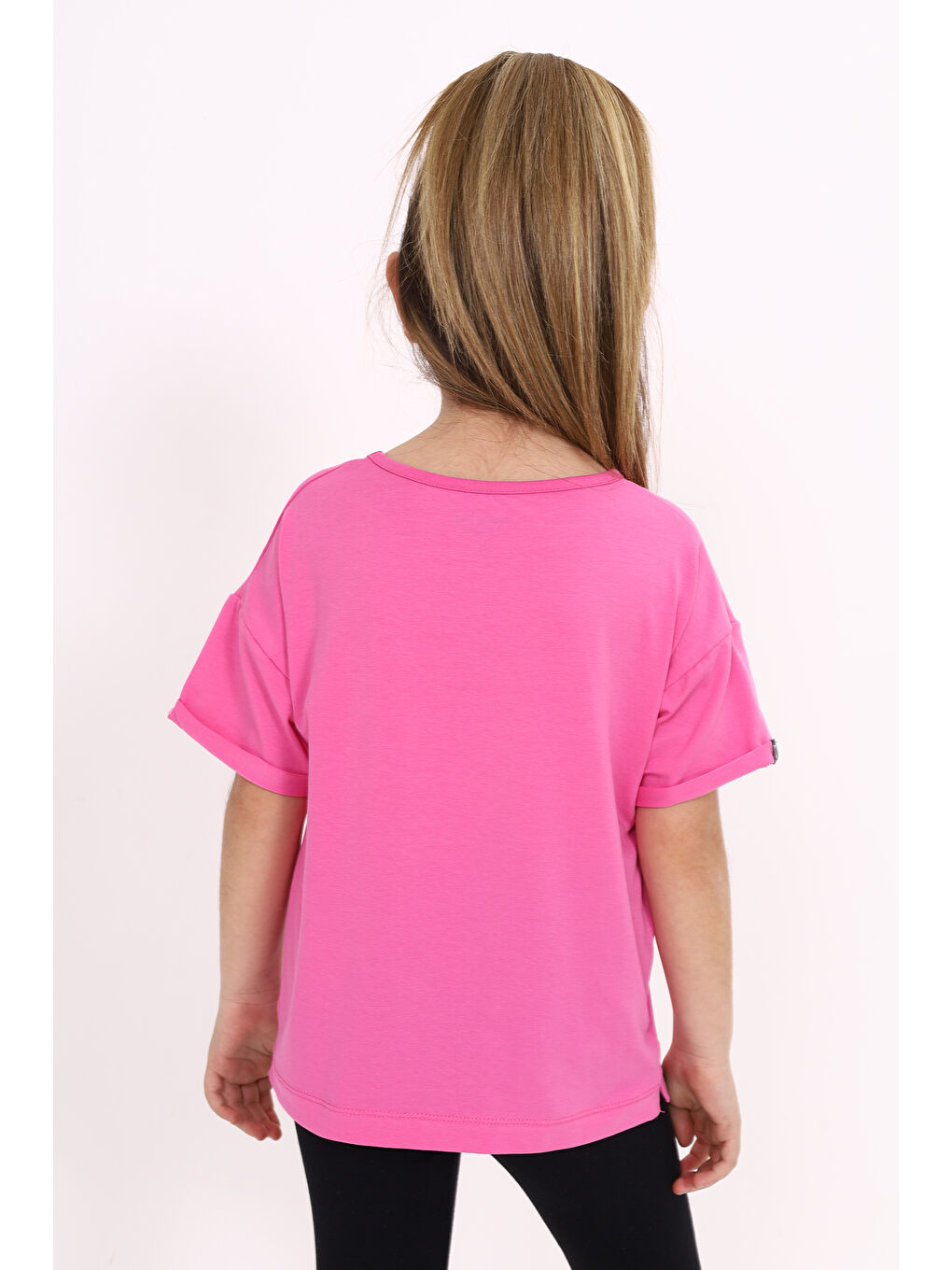 Fuşya Kız Çocuk Tişört-3