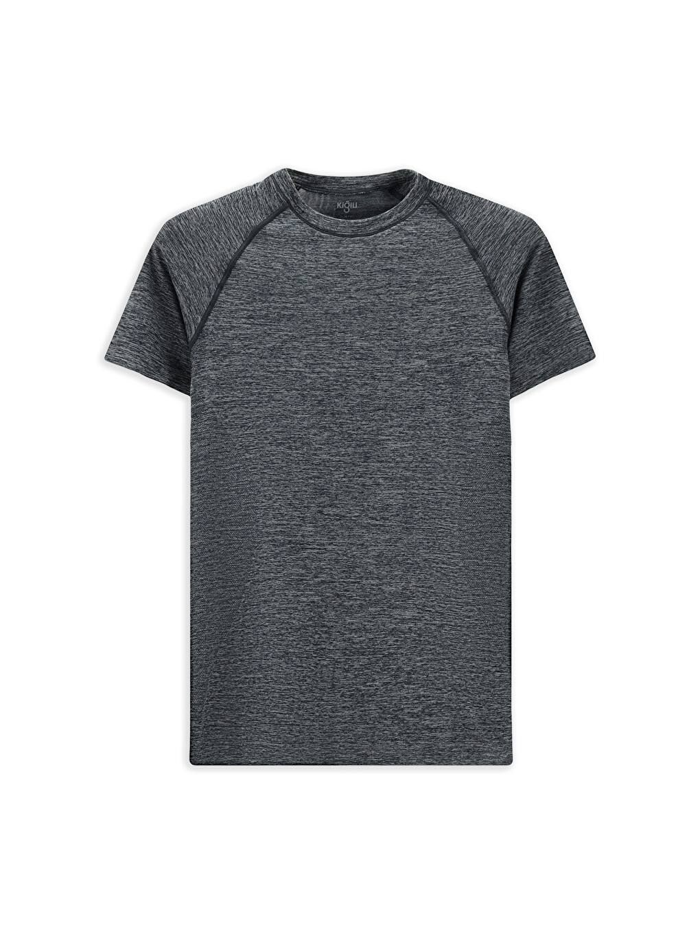 Lacivert Bisiklet Yaka Slim Fit Dar Kesim Spor Tişört