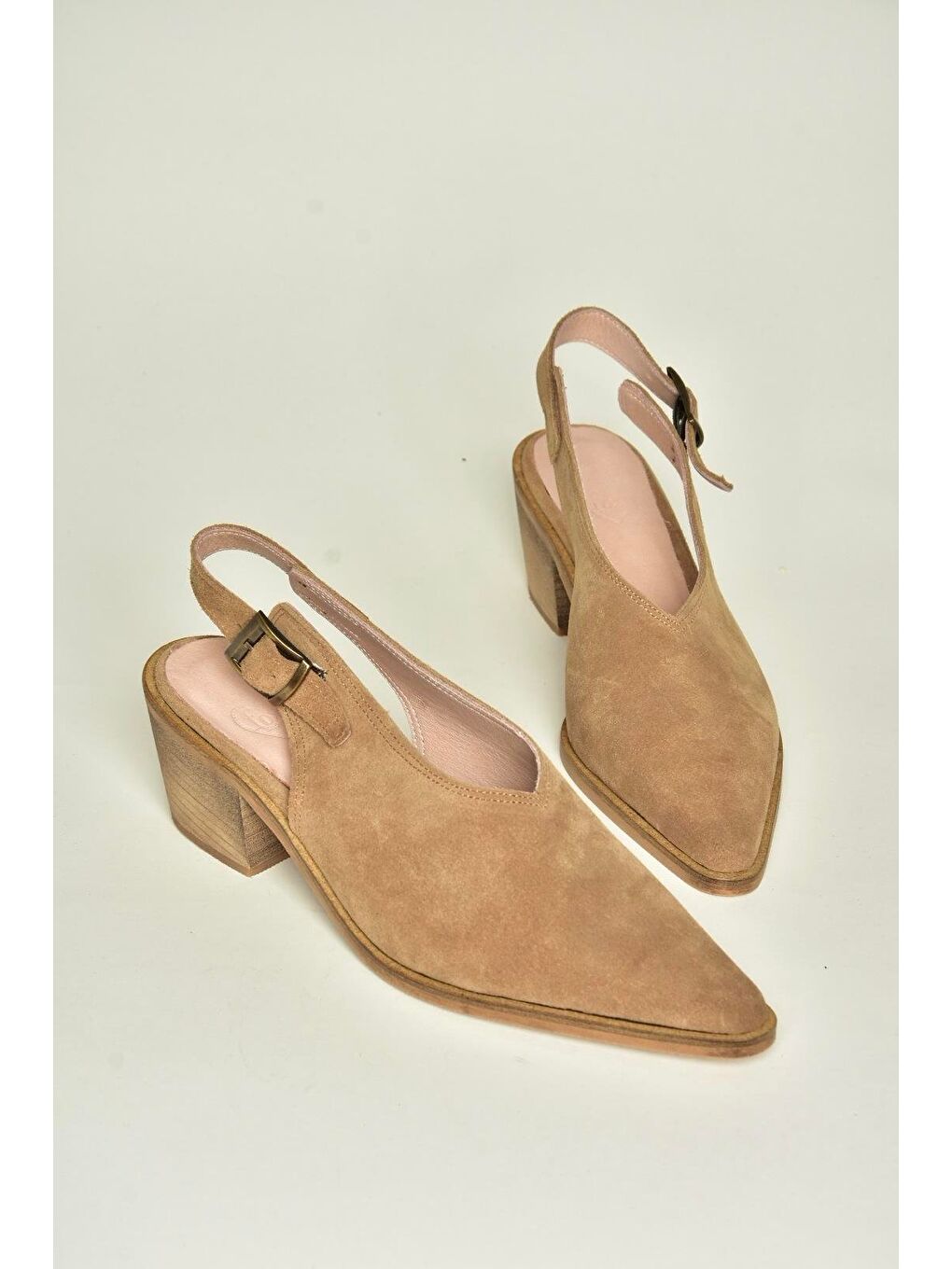 Bej Vizon Kadın Topuklu Ayakkabı Y654300202-2