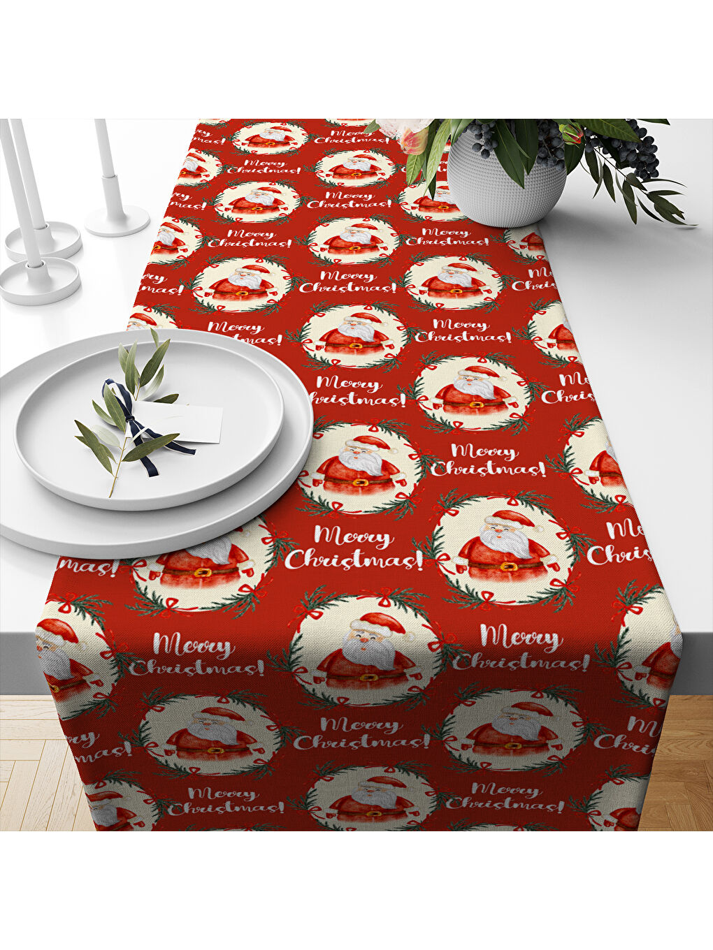 Karışık Yılbaşı Desenli Runner Modeli-1