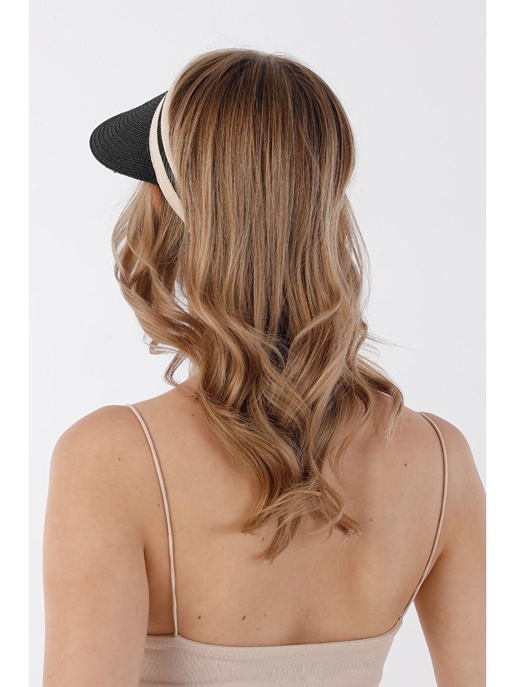 Bej Siperli Hasır Şapka-3