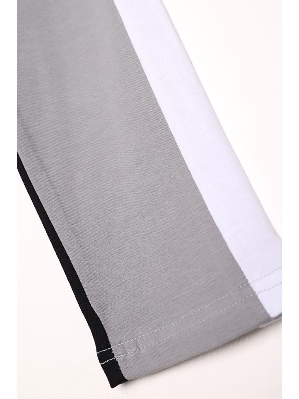 Gri-Siyah-Pamuklu Garnili Etekli Takım-8