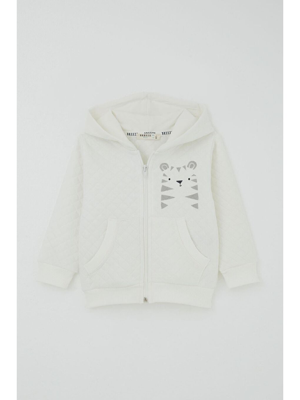 Erkek Bebek Eşofman Takımı Sevimli Kaplancık Baskılı Ekru (6 Ay-1.5 Yaş)-1