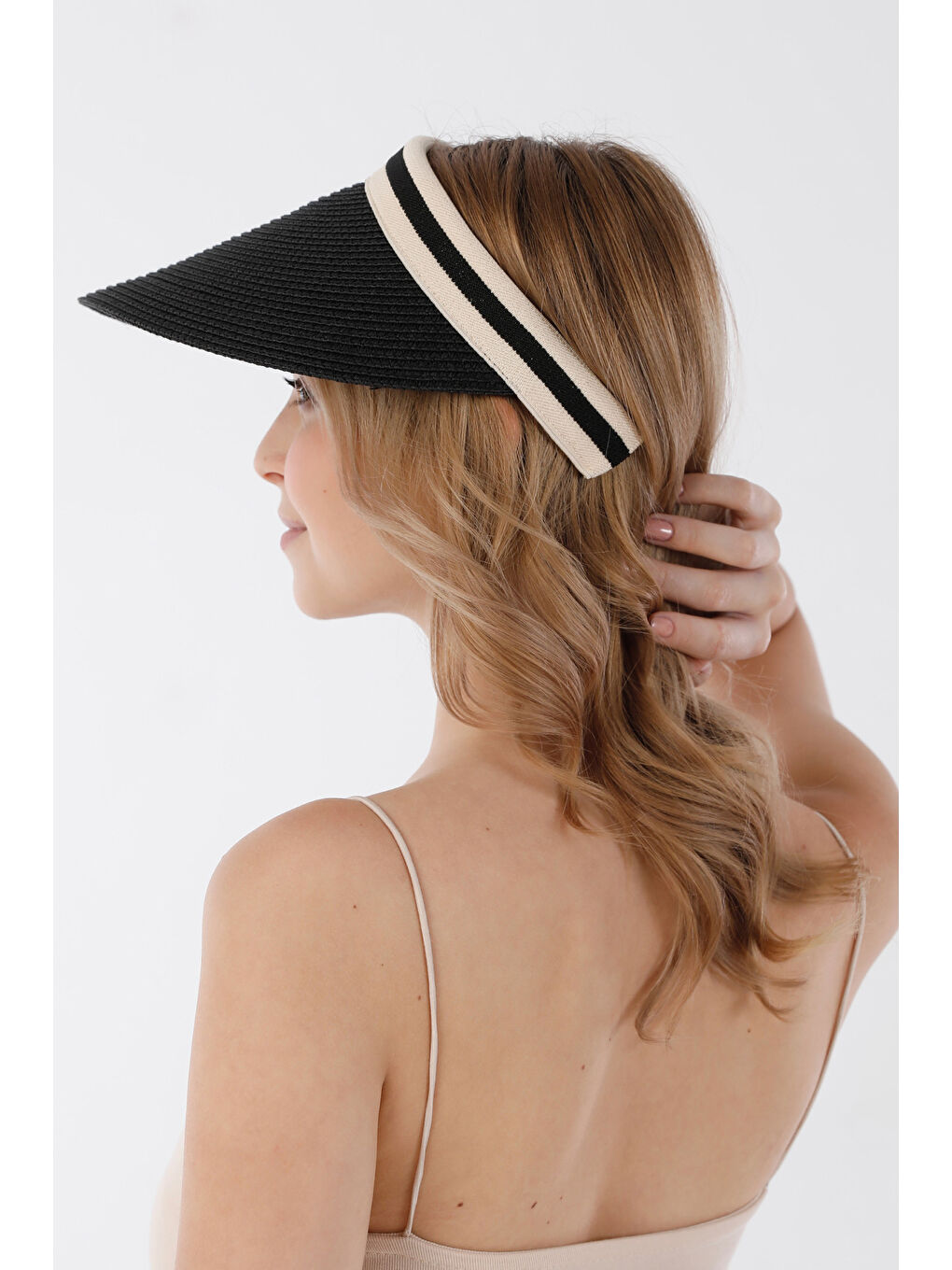 Bej Siperli Hasır Şapka-4